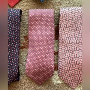 Hermes 100% Silk motorcycle helmets Logo Pattern Tie Sky Red Made In France